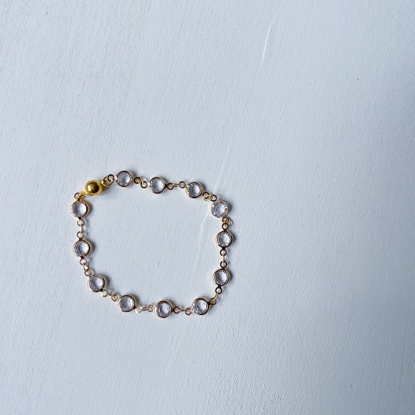 Gold glass bracelet